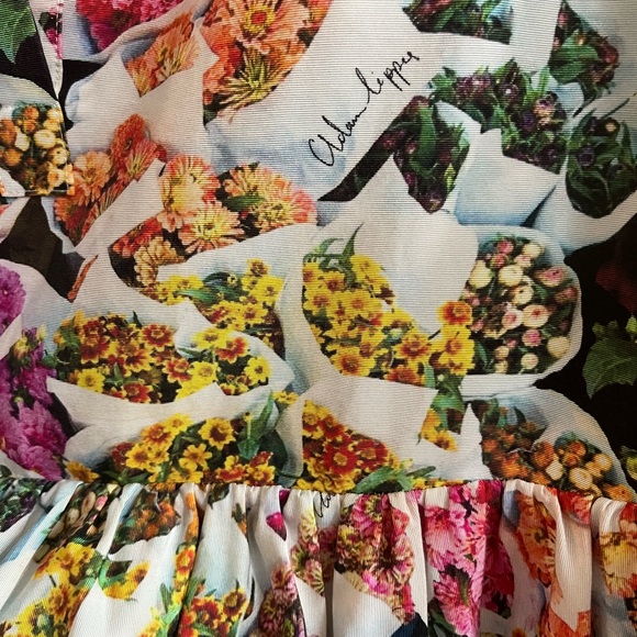 Adam Lippes floral print silk faille tiered mini dress. With pockets! - Picture 7 of 7